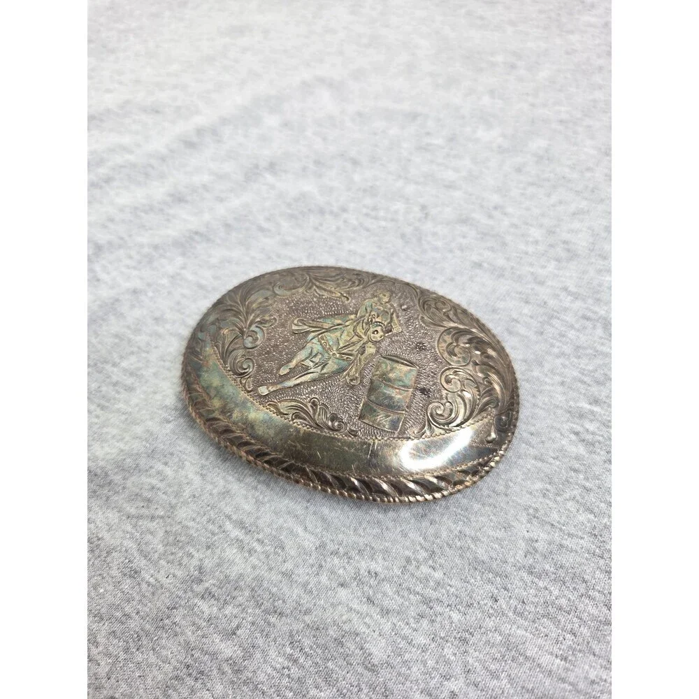 Crumrine 22k Gold Sterling Silver Santa Ana Rodeo Belt Buckle